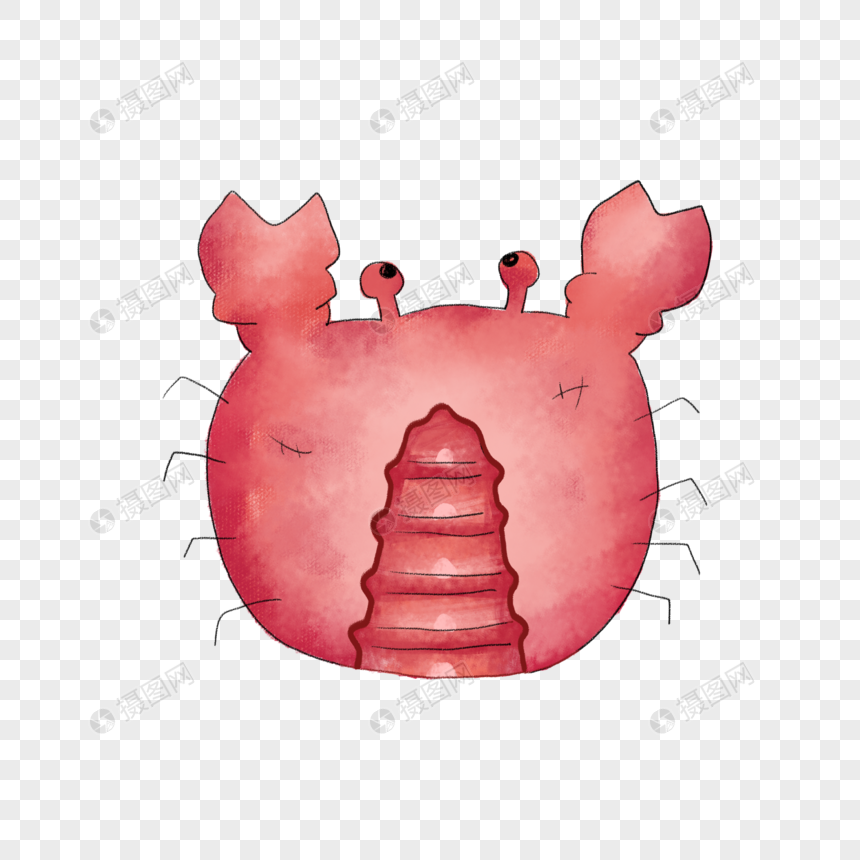 手绘可爱卡通螃蟹图片