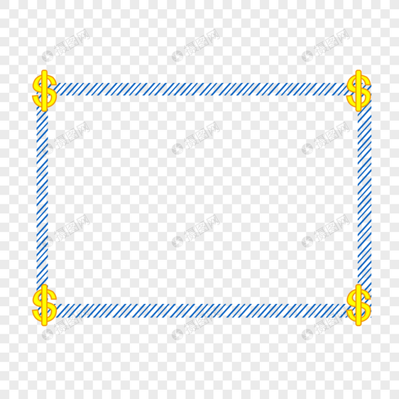 大气商务钱币边框图片