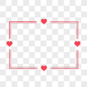 爱心方形边框图片