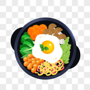 韩式石锅饭韩式食物高清图片