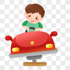 儿童节开玩具车的小男孩图片