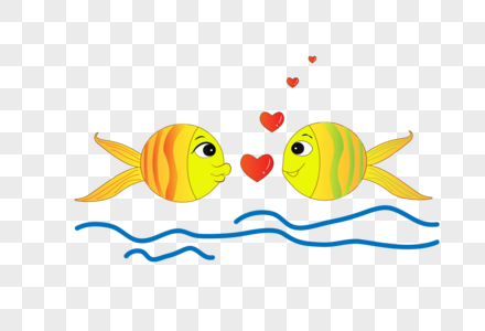 创意情人节情侣鱼图片
