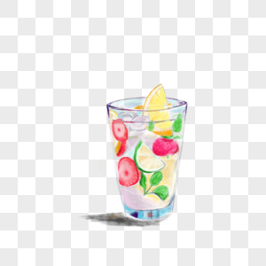 水果饮料杯图片