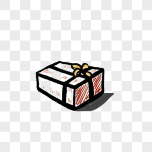 创意白色礼物盒插图图片