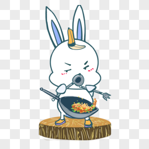 做饭的兔子图片