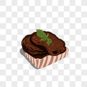 卡通巧克力香草蛋糕插图图片