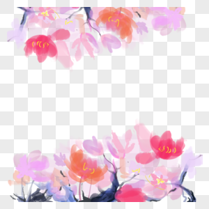 水彩花边元素素材下载 正版素材 摄图网 水彩花边元素素材下载 正版素材 摄图网