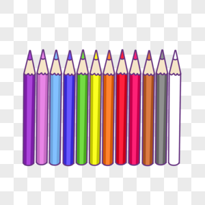彩色铅笔多种颜色高清图片