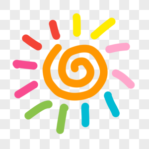 卡通阳光彩色卡通太阳素材