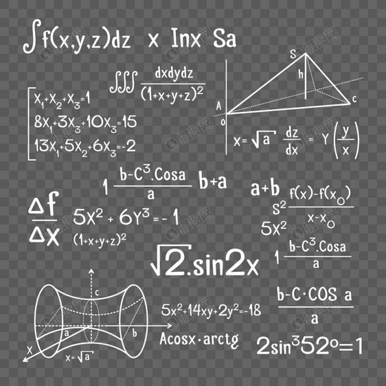 矢量数学公式图片