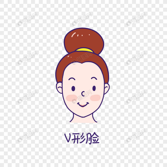 V形脸图片