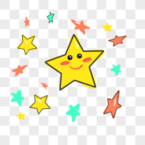 儿童节装饰黄色星星图片