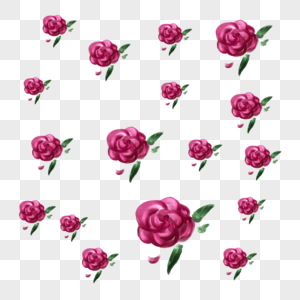 玫瑰花漂浮玫瑰花漂浮元素高清图片