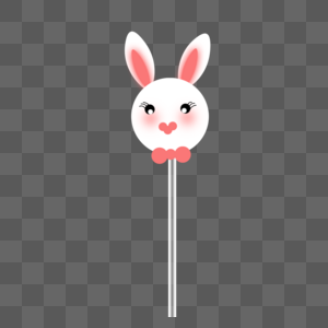 兔子形状棒棒糖图片