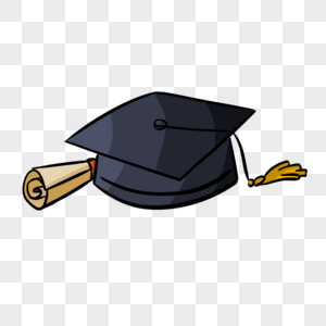 加油努力学习学士帽素材