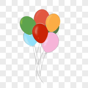 彩色气球儿童节派对高清图片