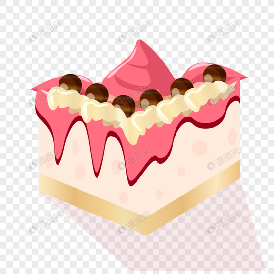 扁平化可爱粉色蛋糕图片