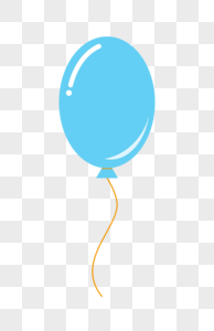 蓝色气球儿童节矢量气球高清图片