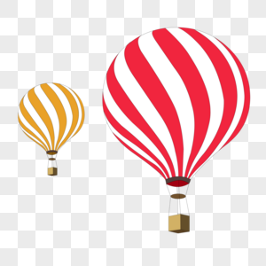热气球热气球山体元素高清图片