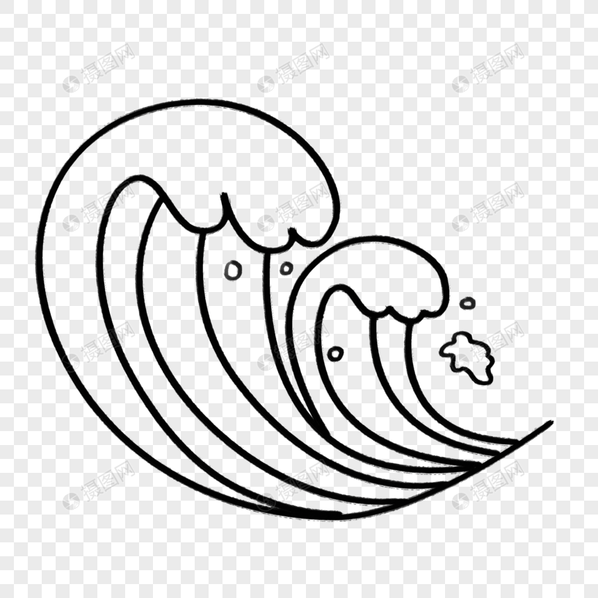 漂浮元素海浪浪psd