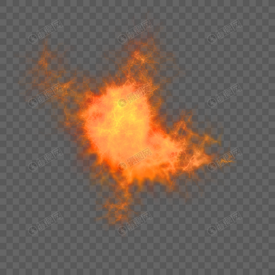 橙色火焰特效图片