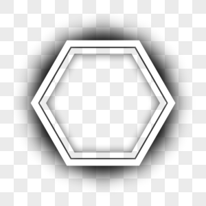 立体六边形阴影投影边框图片素材