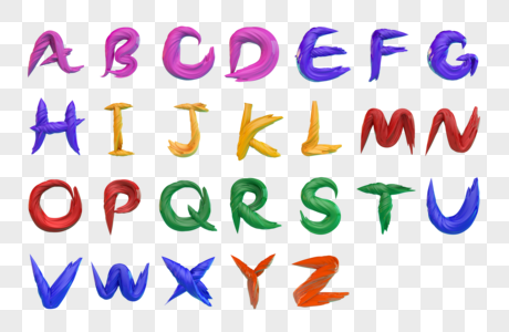 C4D旋转肌理英文26个字母图片