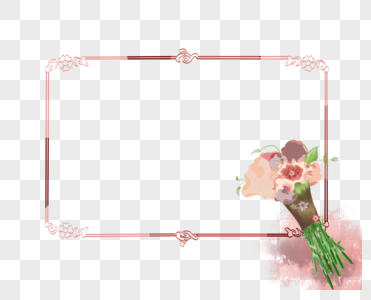 康乃馨花束边框图片