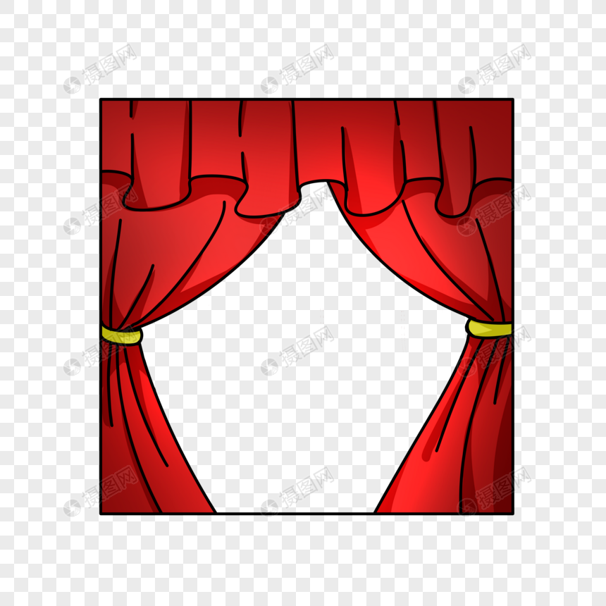 红色舞台幕布