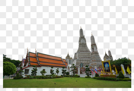 泰国卧佛寺外围寺庙建筑图片