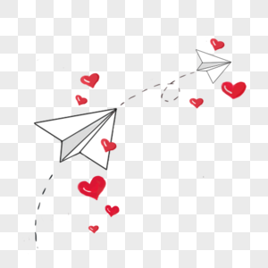 情人节纸飞机图片