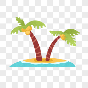 椰树海岛图片