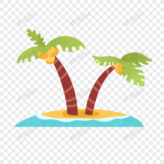 椰树海岛图片