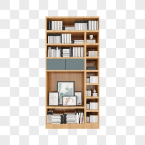 书柜免抠壁柜高清图片