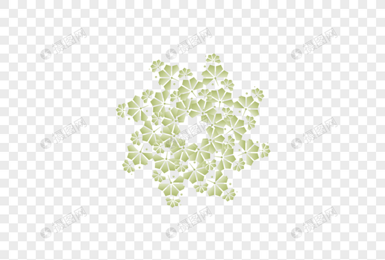 AI矢量图淡绿渐变元素个性特色花类边框花类背景元素图片