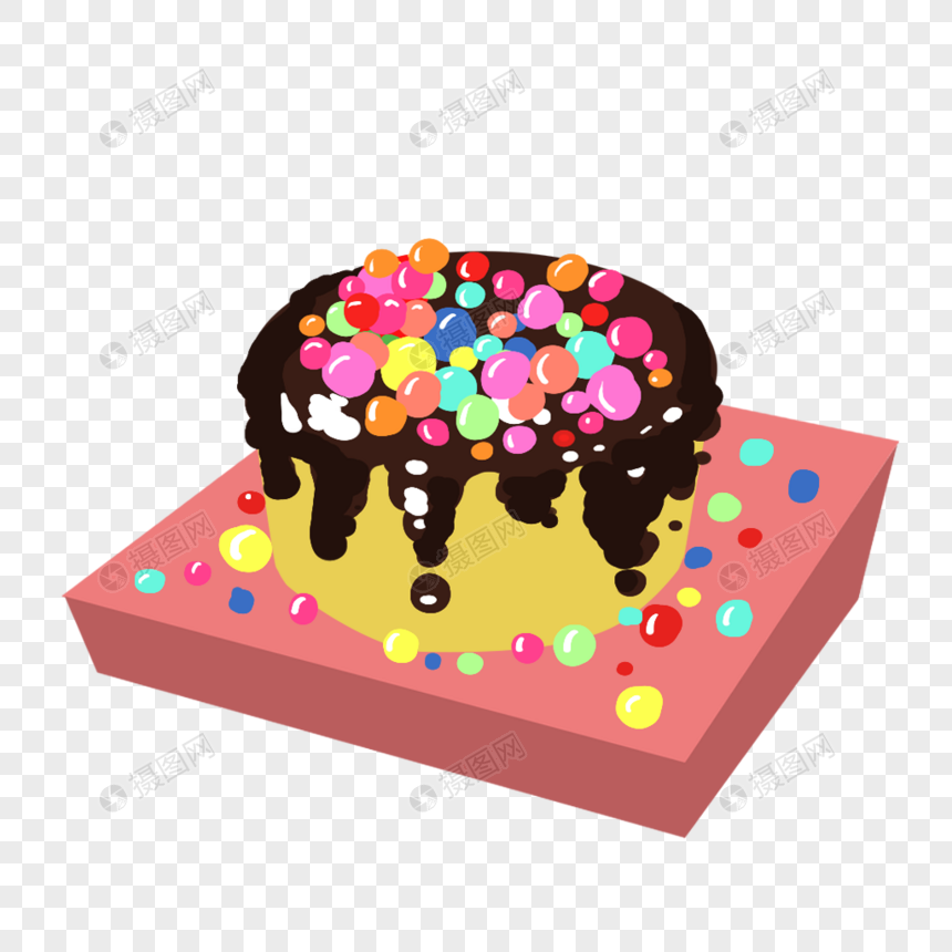 巧克力糖果蛋糕图片