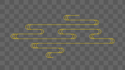 中国风金黄色线性云纹图片