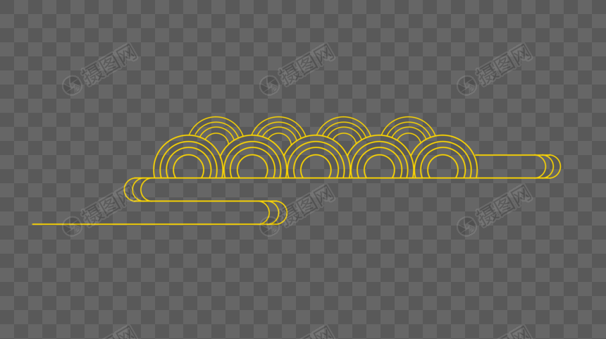 中国风金黄色线性云纹图片
