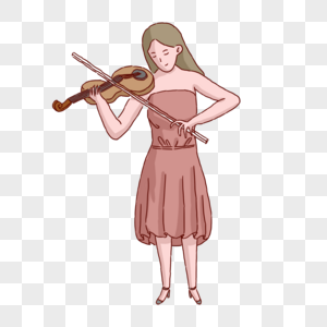 音乐节拉小提琴的女生图片