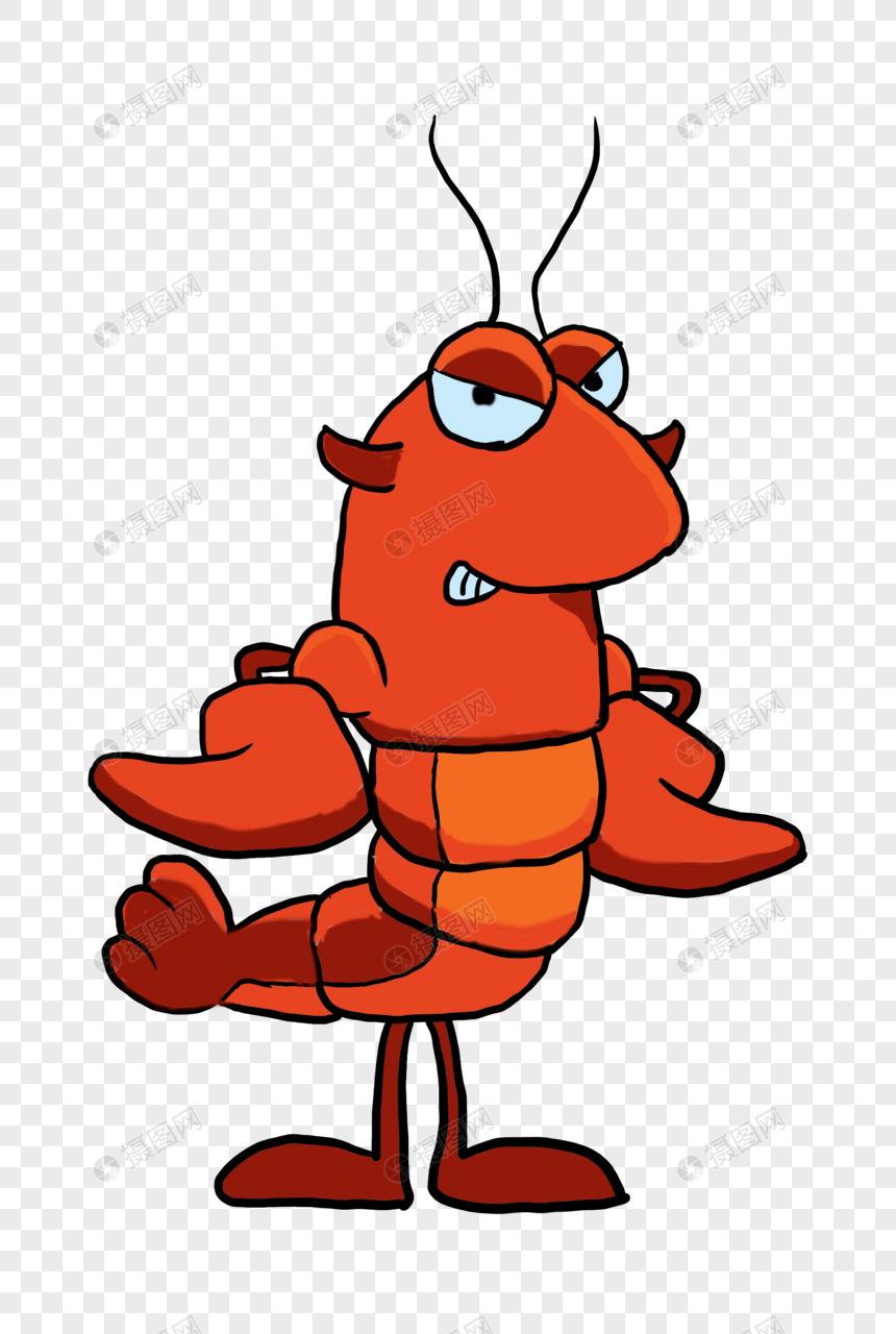 生气的小龙虾
