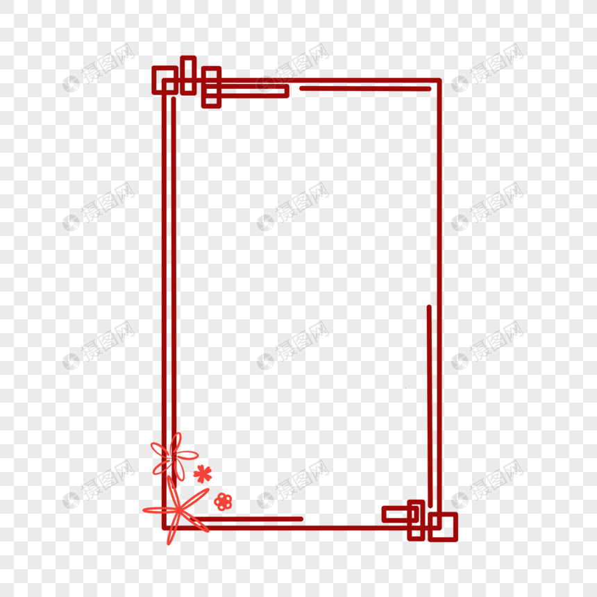 中国风红色复古边框图片