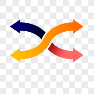 双向旋转箭头图片