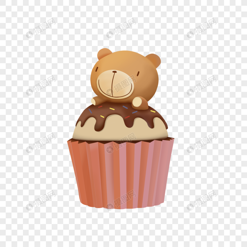 小熊蛋糕图片