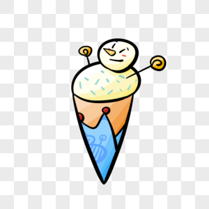 雪人冰淇淋图片