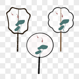 古风团扇素材元素素材