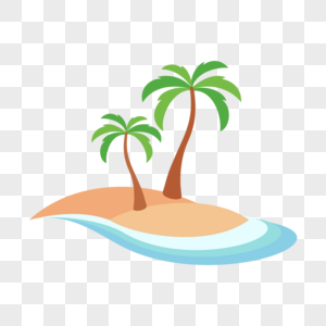 沙滩棕榈树夏天高清图片