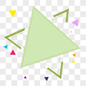 绿色三角形边框图片