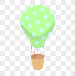 绿热气球图片