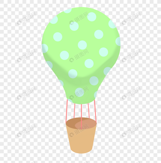绿热气球图片