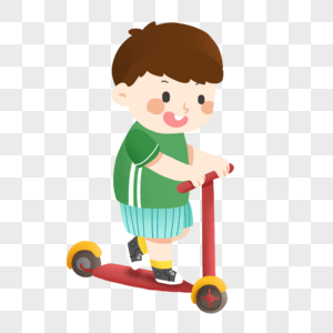 儿童节滑滑板车的小朋友图片